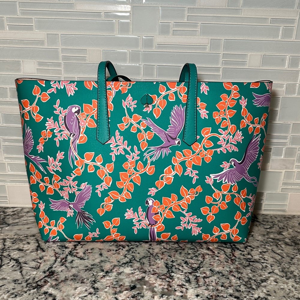 Kate Spade New York Molly Bird Party Large Tote w/ Matching Wallet